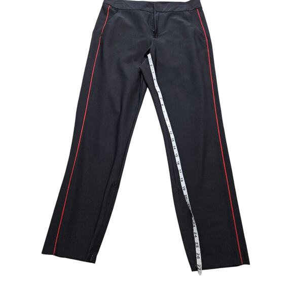 Athleta Women's Stellar Novelty Trouser Back Red Work Pants Size 12 - Picture 8 of 9